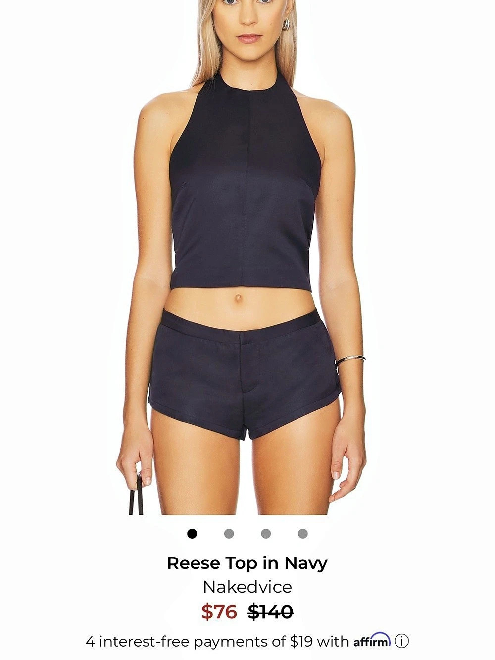 Nakedvice Reese Top and Gia short in Navy Blue